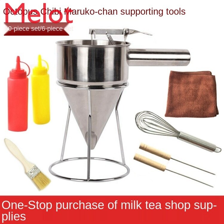 Herramienta de bolas de pulpo, embudo de cono, embudo separador de pasta de embudo de acero inoxidable