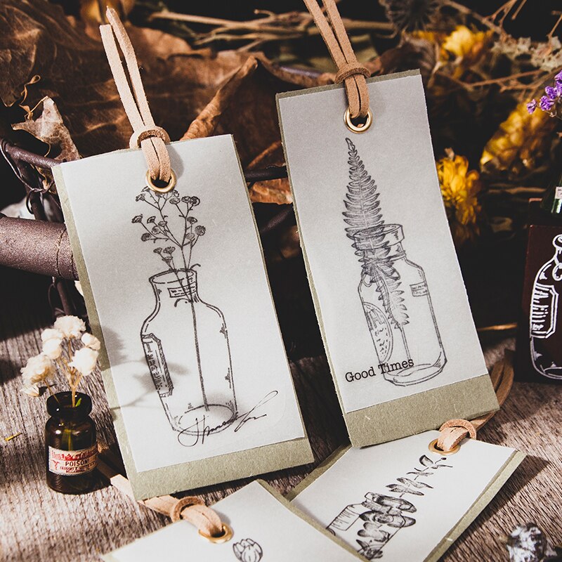 Vintage Fles Fern Bloem Plant Collage Stempel Diy Houten Stempels Voor Scrapbooking Briefpapier Scrapbooking Standaard Stempel