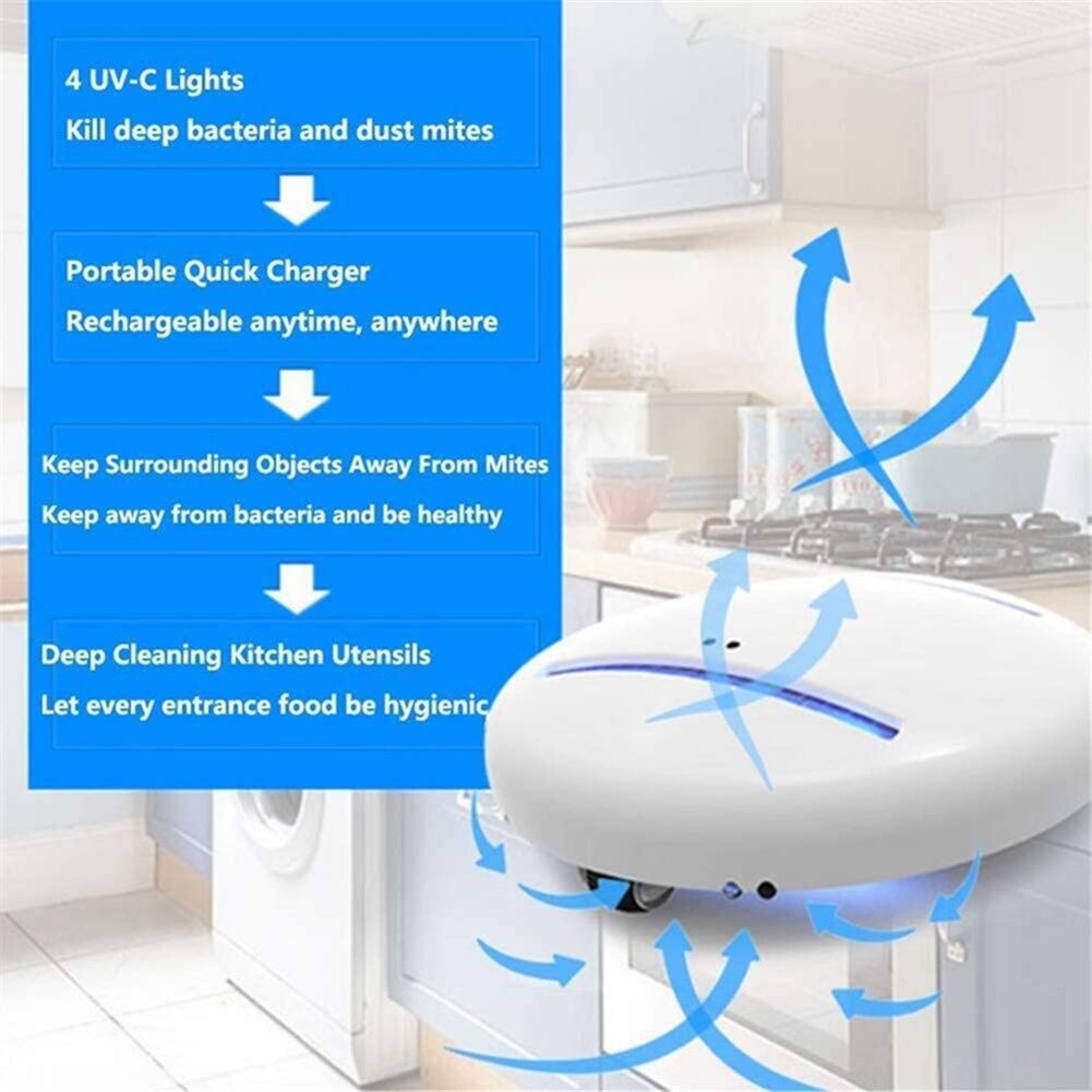 Cleanse Bot Robot Uv Sterilizer Mite Killer Travel Home Bacteria Killing Home Tool
