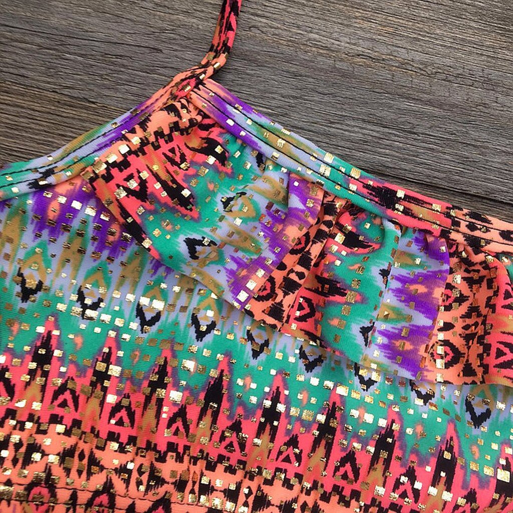 Print Swimwear Sets Teen Children Girls Africa Style Swimsuit Beach Swimwear Bikini Set Bra+Underpants Bikini Sets badpak