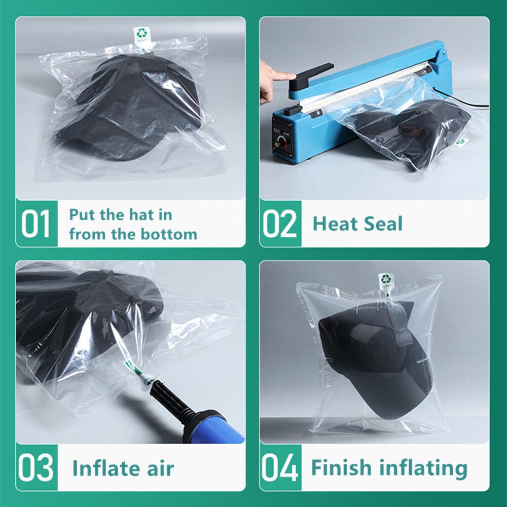 10 PCS/ 45x45cm Bottom Open Packing Inflated Pouch, Inflatable Air Buffer Plastic Bags In Packaging. Clear Cushion Blocking Bag