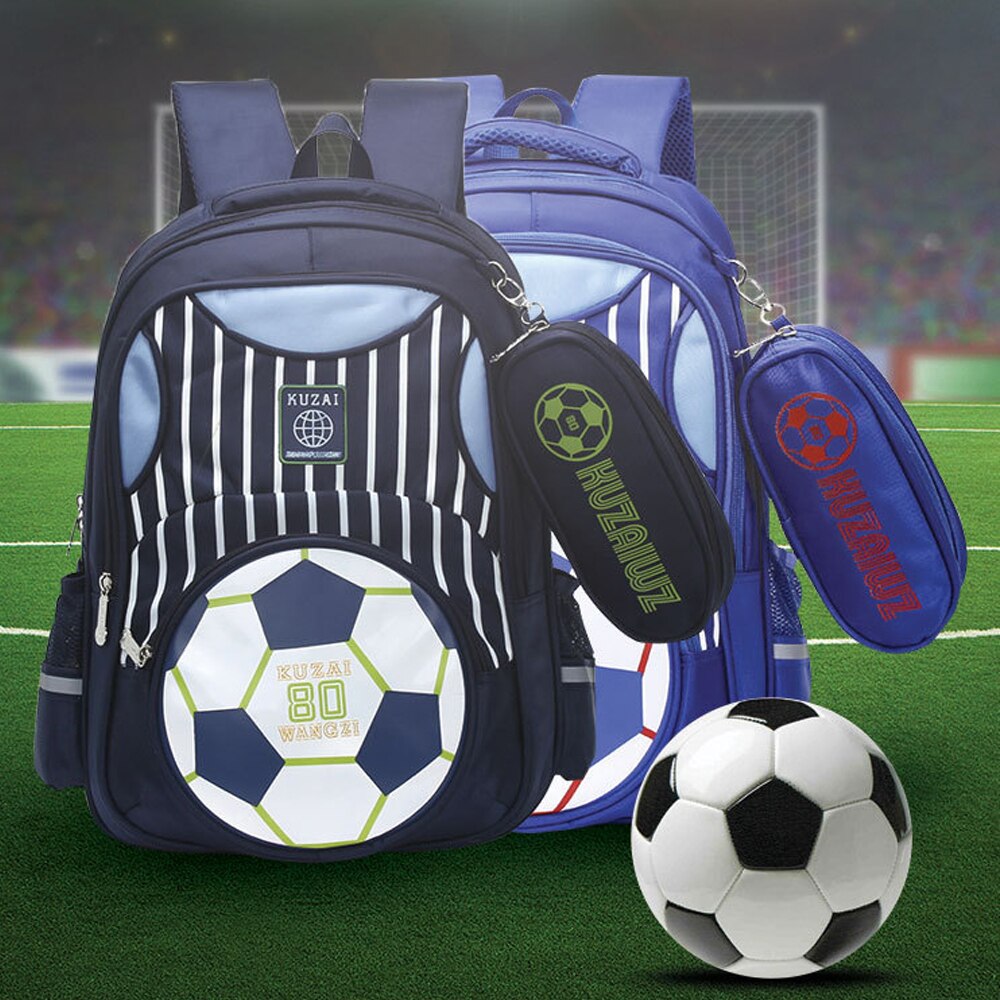 Fotball student barnevesker for tenåring gutter barn fotball pakke bag