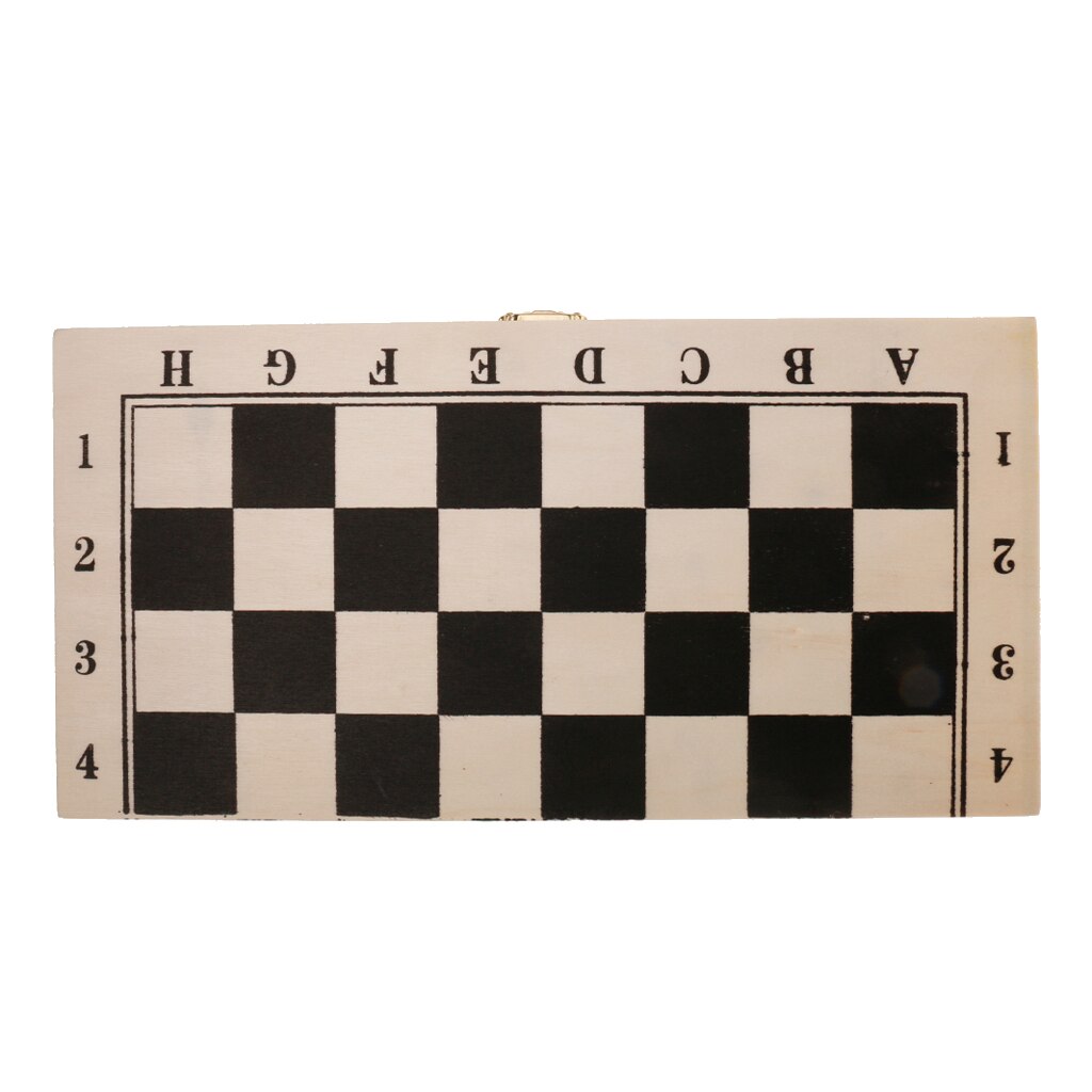 Zugluft Checkers Set in Falten Bord Holz Fall 29,5 cm 64 bereichen