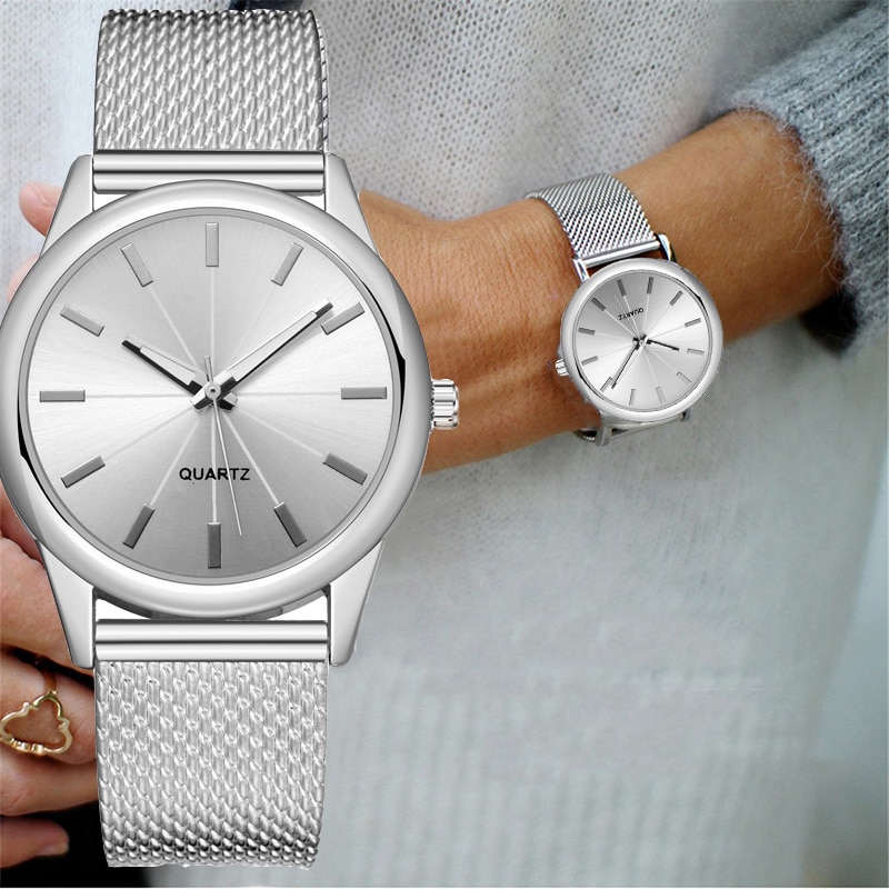 Brand Women Mesh Belt Watch Women's Quartz Watch Business Wristwatch Casual Watch Female Clock