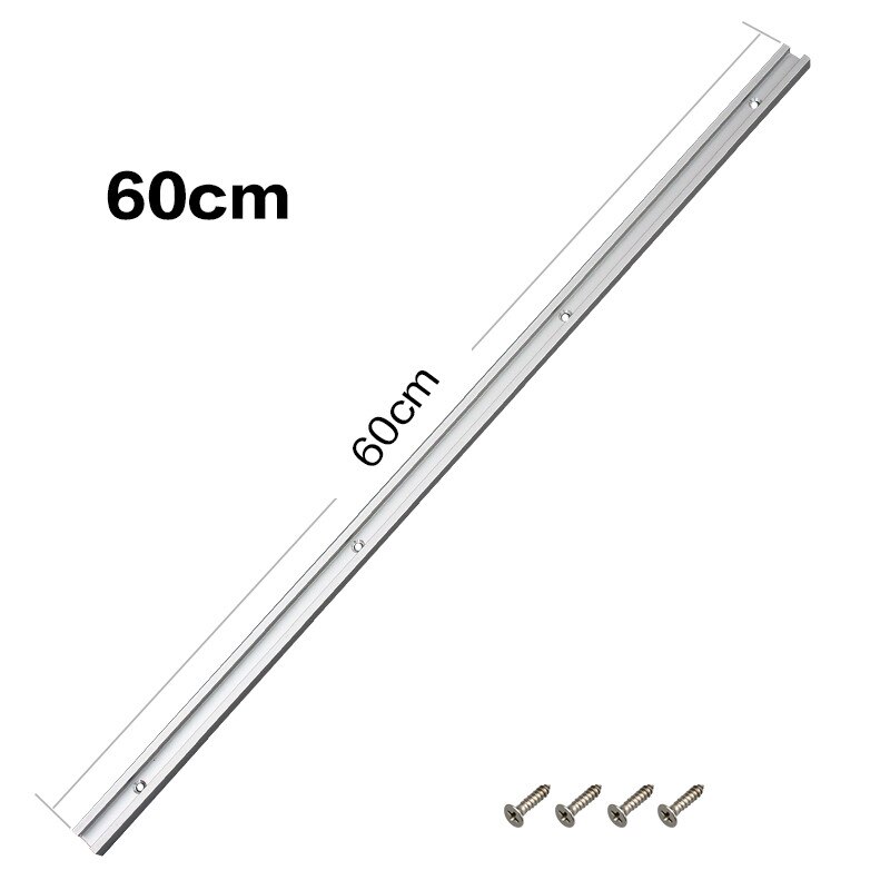 T-track T-slot Miter Track Jig T Screw Fixture Slot 19x9.5mm M8 Nut Track Clamp Set for Table Saw Router Table Woodworking Tool: 600mm