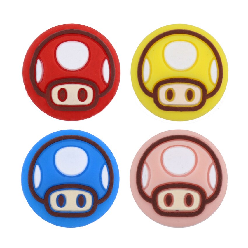 JCD 4PCS Silicone Analog Thumb Stick Grip Caps For Nintend Switch NS JoyCon Controllers Joy-Con Joypad Joystick Cover Case: Type 18