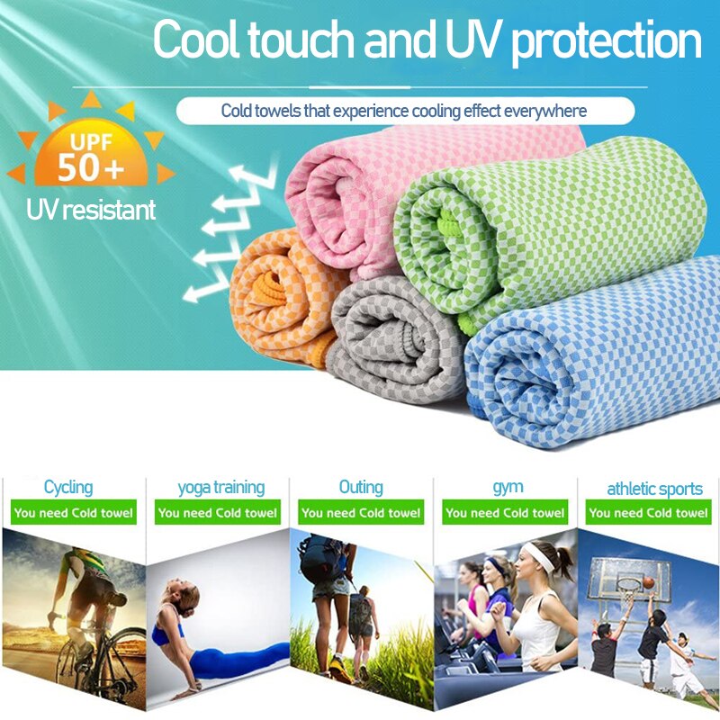 Cold Feeling Towel Anti Ultraviolet, Anti Heatstroke, Super Absorption, Mountaineering, Swimming And Traveling, Multi-purpose