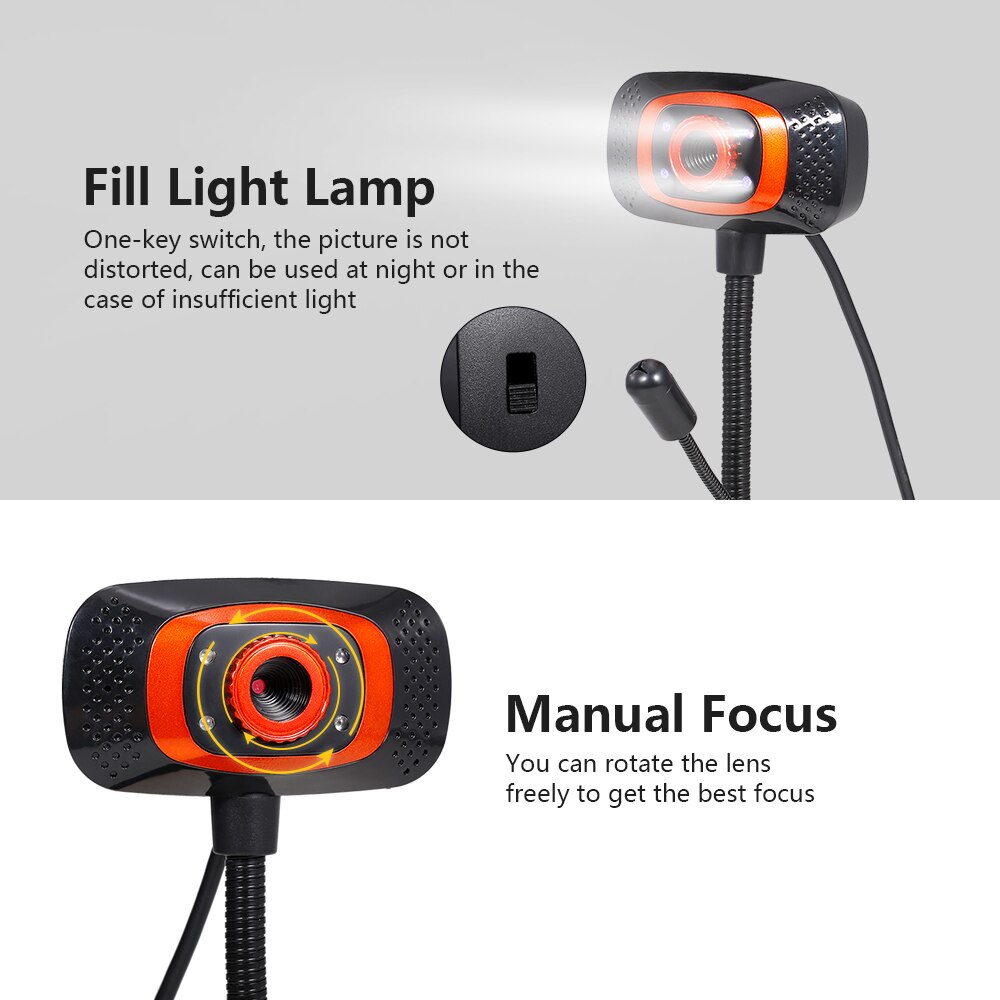Professionele Driverless Usb Webcam 360 Graden Cmos Web Camera Met Microfoon Web Breedbeeld Video Voor Desktop Computer