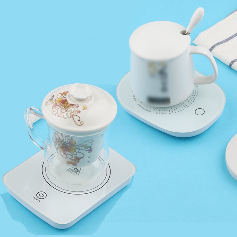Thermostatische onderzetters - 16W thermostatische 55 graden mokwarmers, slimme elektrische drankverwarmer, bureau, warmer, multifunctioneel koffiebeker, verwarmingskussen voor keuken