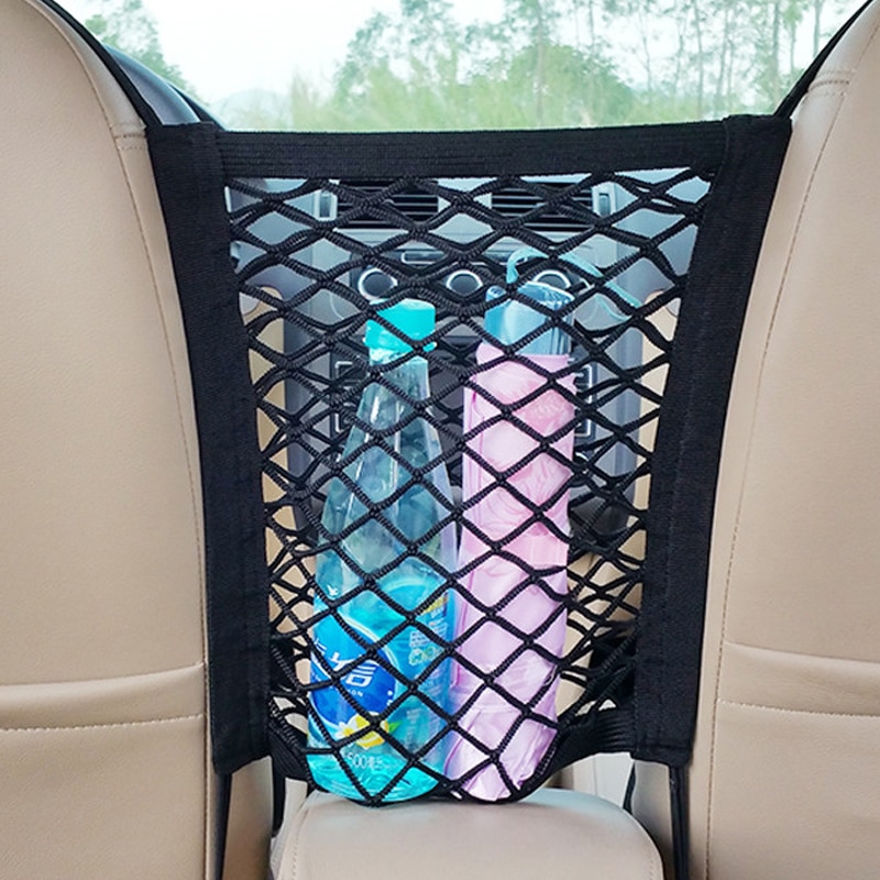 Auto Terug Kofferbak Seat Elastische String Net Magic Sticker Universele Opbergtas Pocket Kooi Auto Organizer Seat Terug Zak auto