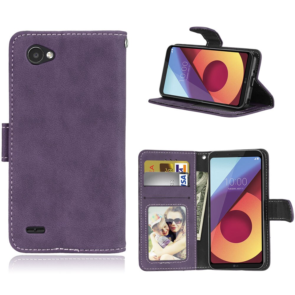 Étui à rabat en cuir pour LG Q6 Alpha, housse de protection pour LG Q6 Alpha Q6a Q6 a M700: Purple