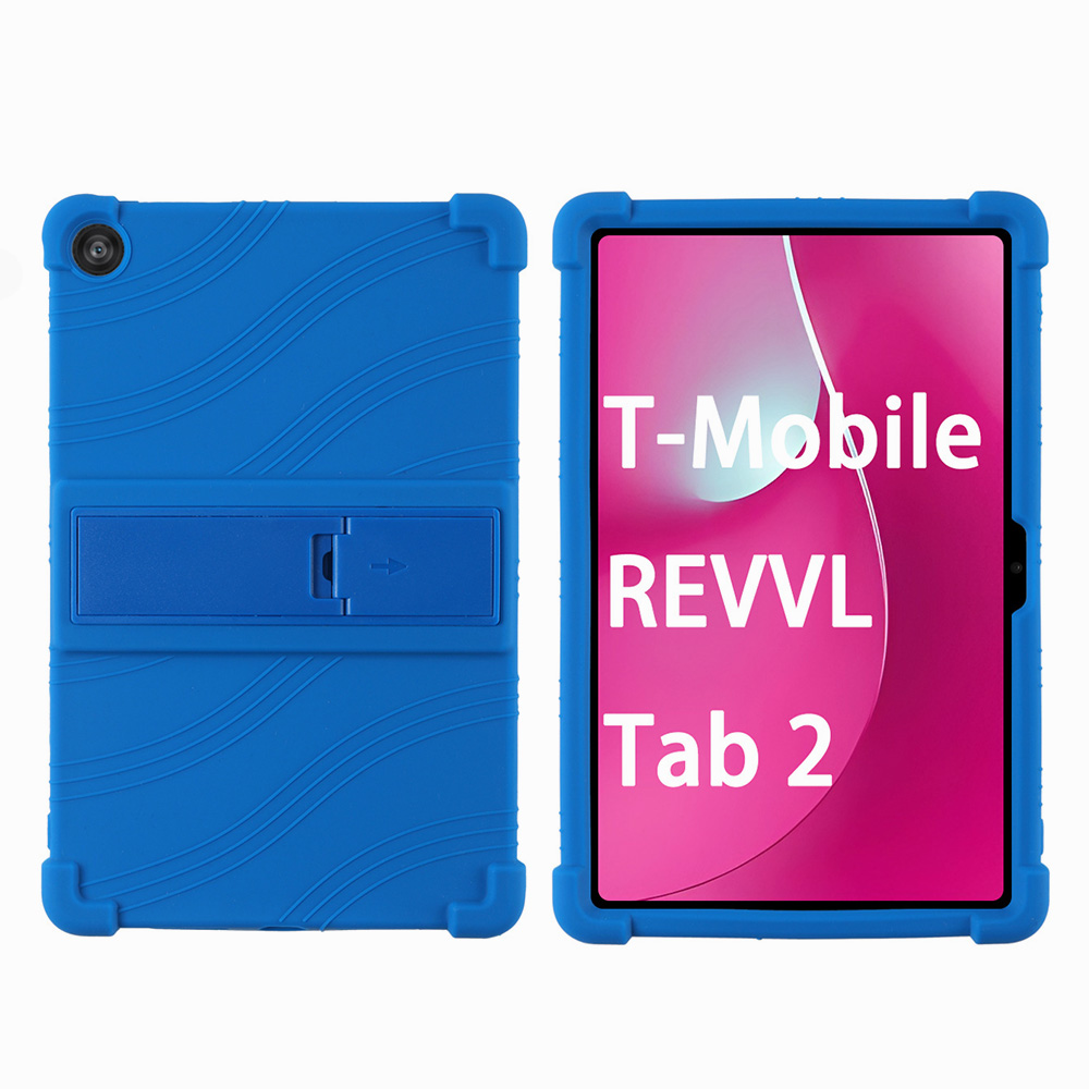 Für T-Handy, Mobiltelefon REVVL Tab 2 5G 2025 10,1 Zoll Tablette-Hülle, stoßfeste Silikon-Tablette-Abdeckung, leicht, kinderfreundlich: Blau