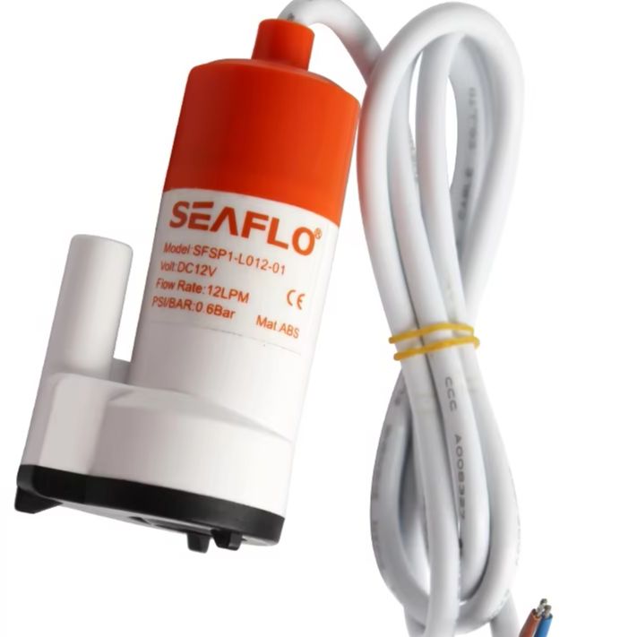 SEAFLO SFSP1-L012-01 12 V 0,6 Bar 12 LPM Mini-Tauchbilgenpumpe für Wohnmobil-Marine-Stiefel