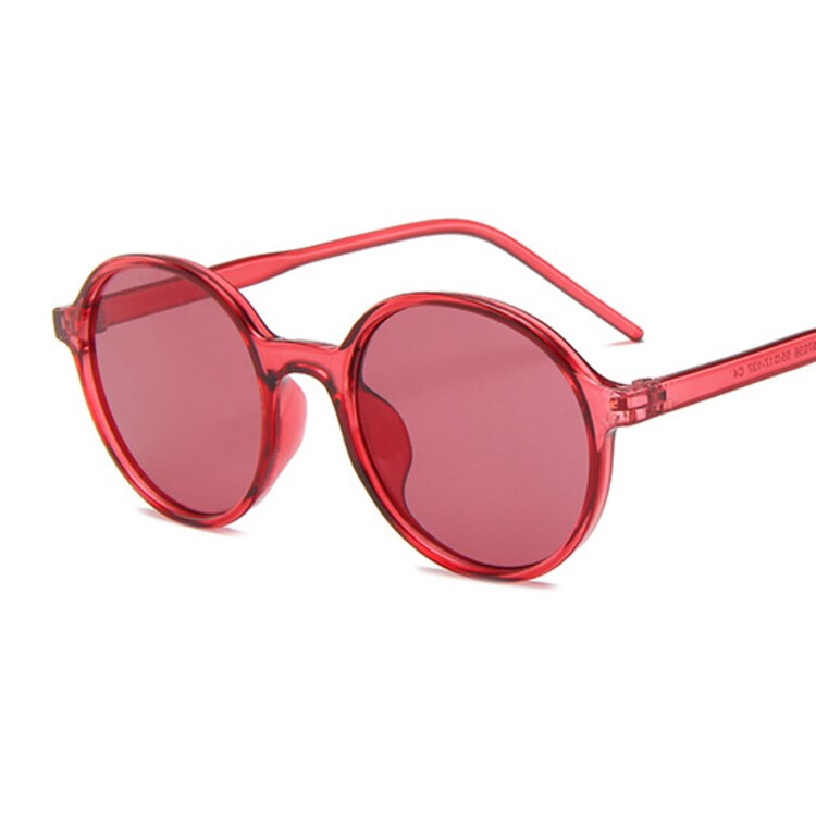 Gafas De Sol redondas De mujer De espejo Vintage negro gafas De Sol De De De femenina: Red