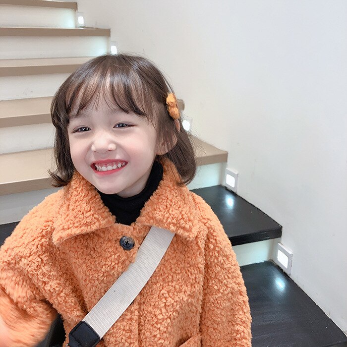 2 3 4 5 6 jaar babymeisjesjassen koreaanse lamswollen jassen voor meisjes peuter kinderkleding schattige wintermeisjeskleding