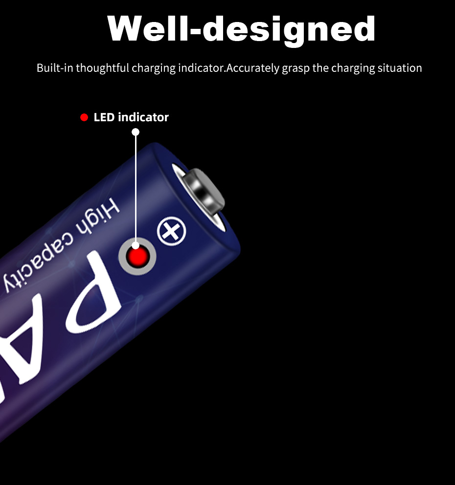 2-24pcs 1.5v AA rechargeable battery 2800mwh 1.5 voltage li-ion lithium ion AA 2A batteries LED display