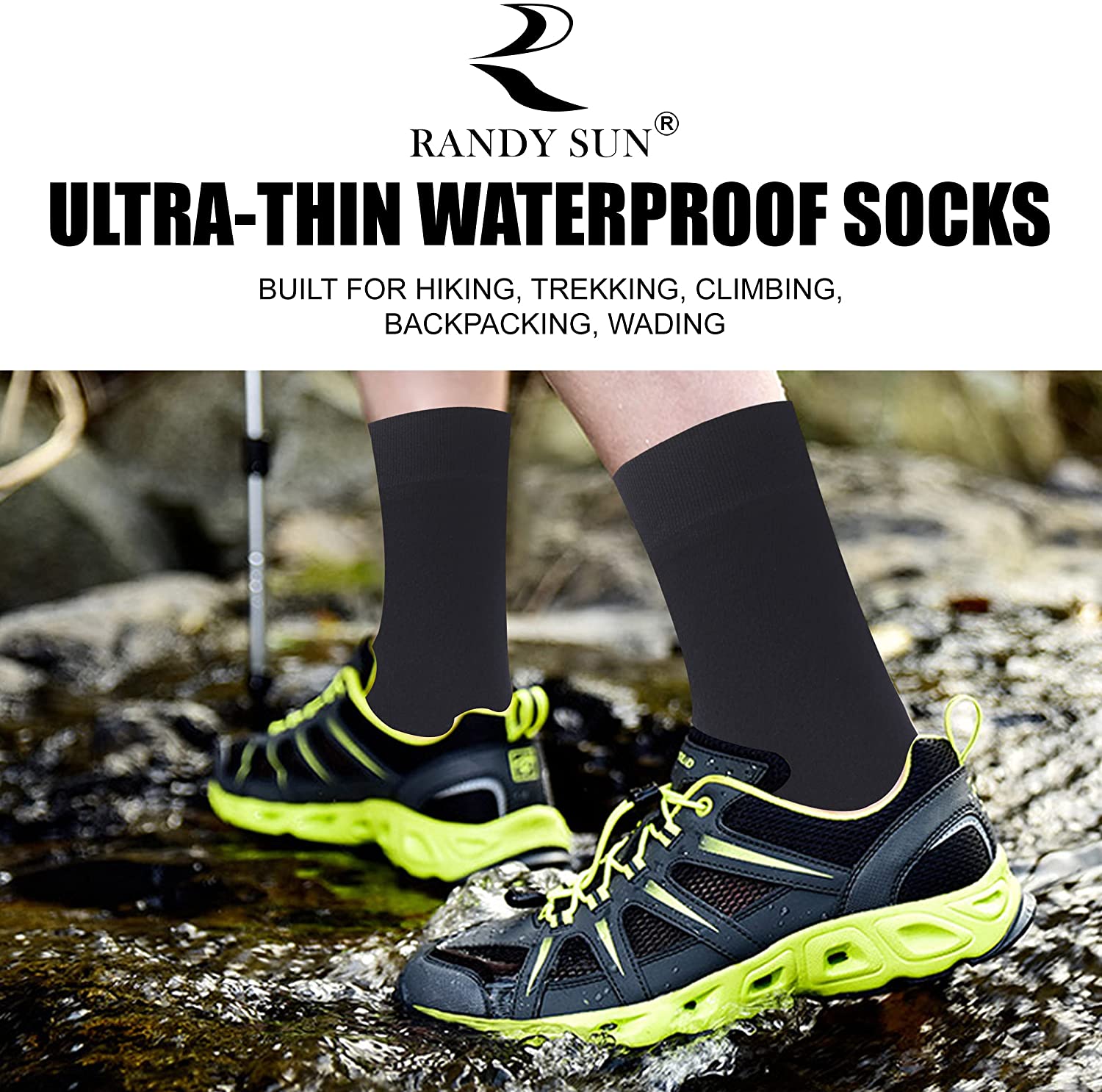 Randy Zon 100% Ultralichte Waterdicht Ademend Sokken Unisex Sport Fitness Klimmen Skiën Trekking Wandelen Sokken 1 Paar