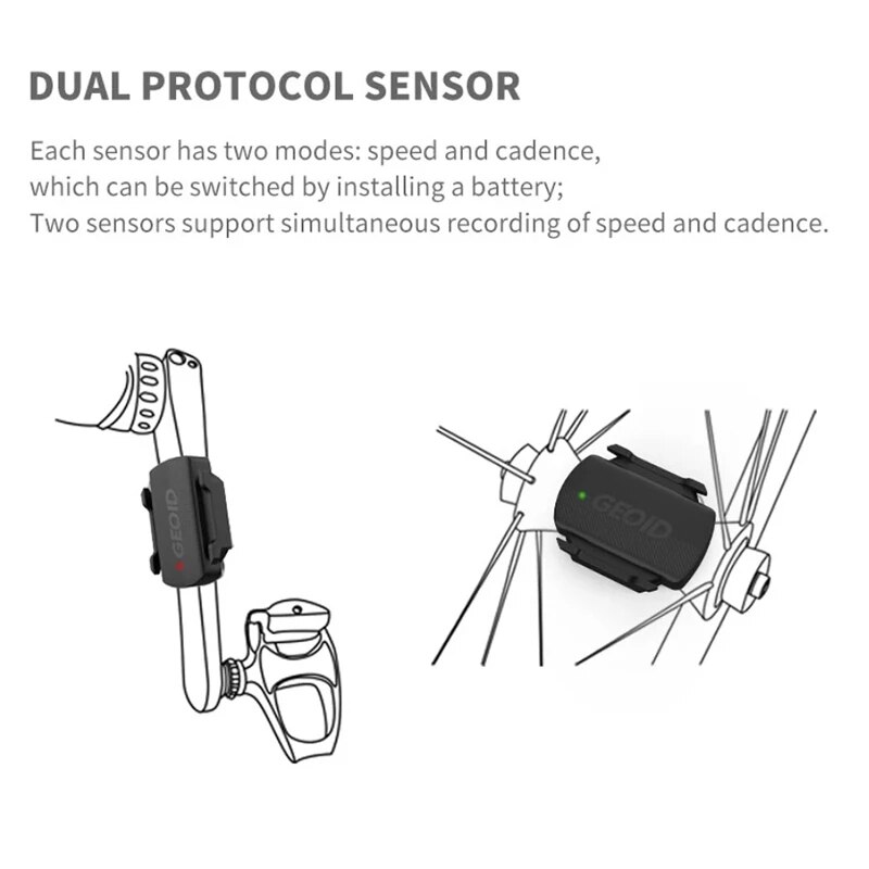 GEOID Bike Speed Cadence Sensor Heart Rate Monitor Cycling Bicycle Computer Speedometer for Strava Garmin iGPSPORT Bryton