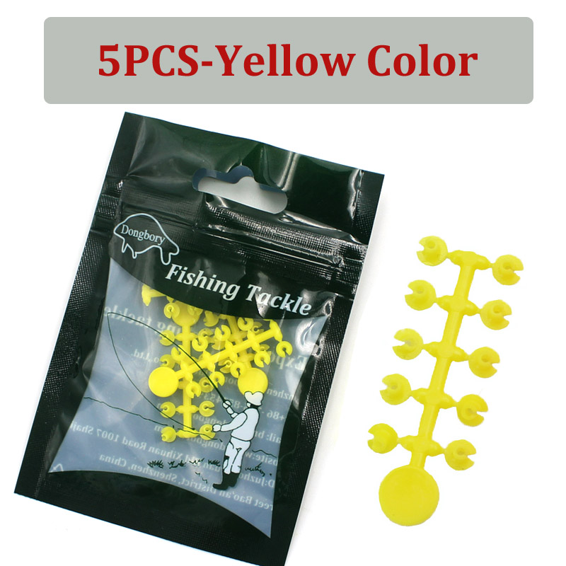 5 pçs da carpa isca de pesca pára o tampão da isca floss para a pesca da carpa boilies pellets rolha floss bonés chod equipamento de cabelo enfrentar acessórios: 5PCS-Yellow