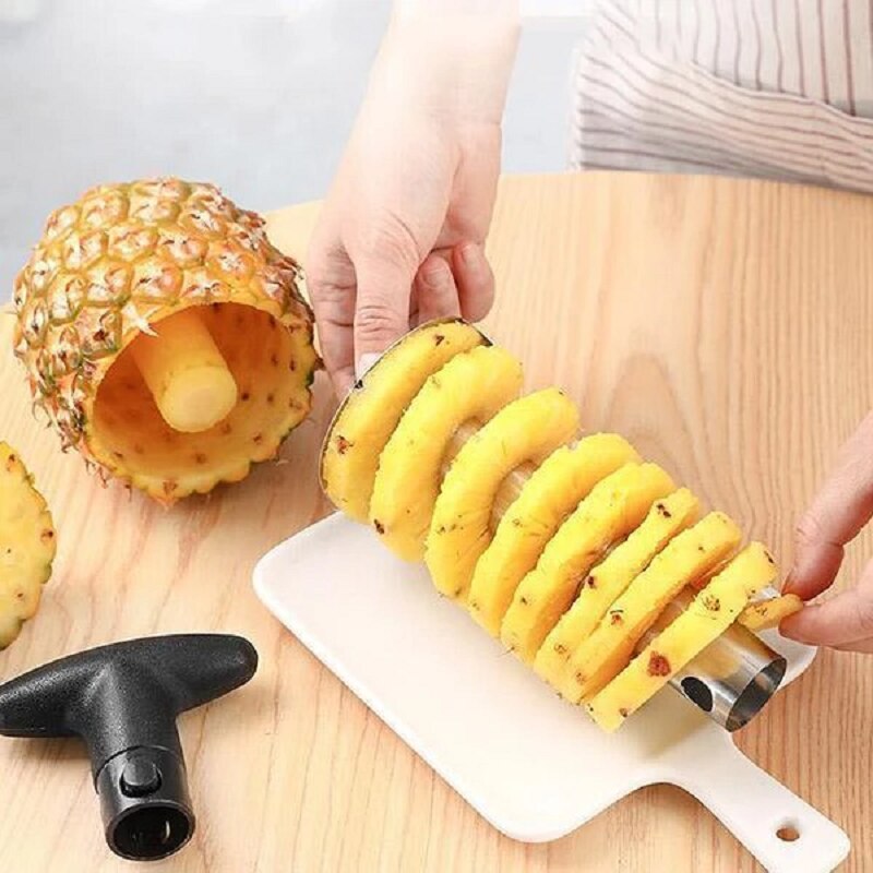 Pineapple Slicer Stainless Steel Pineapple Peeler Cutter Corer Fruit Kitchen Fruit Tool Slicer and Lemon Squeezer Juice Juicer