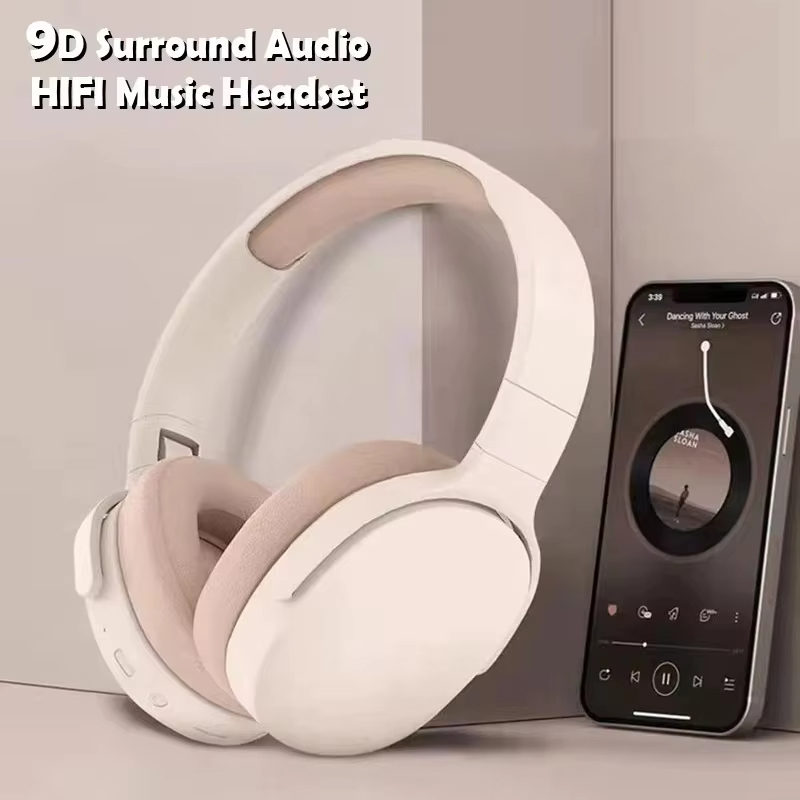 Drahtlose Bluetooth 5.3-Kopfhörer über dem Ohr, HiFi-Stereo-Headsets, echte Sportarten mit Kopfhörern, TF/AUX-Musikplayer mit Mikrofon