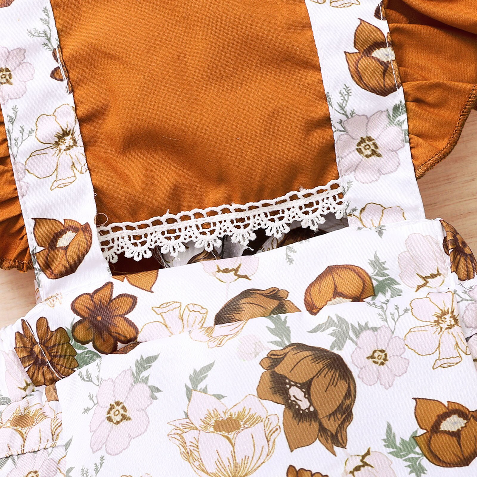 Vêtements pour bébés filles, -né, body à volants, imprimé Floral, vêtements pour enfants, combinaison mignonne, ensembles tête,