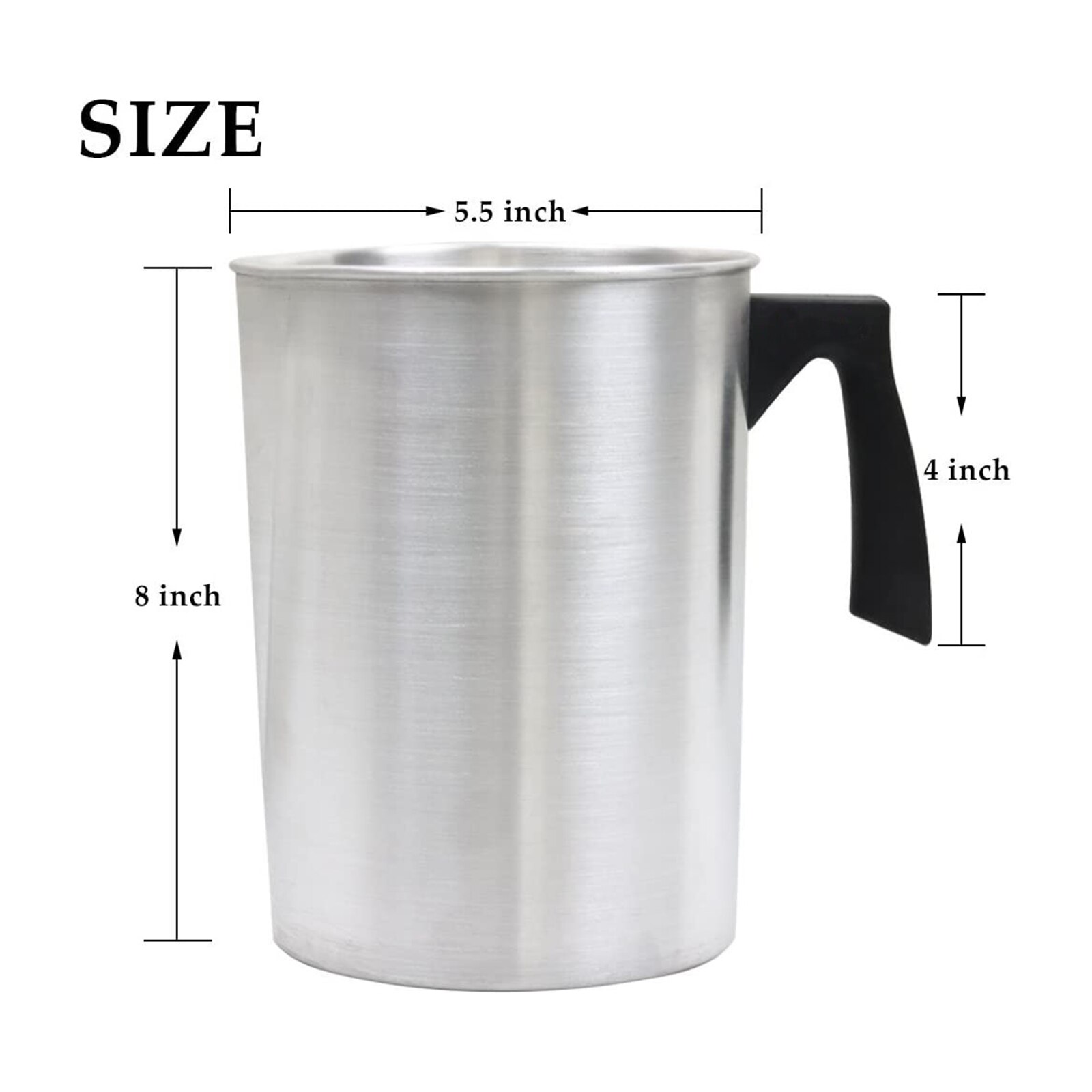 Aluminium 3L Pouring Pot Candle Making Wax Melting Jug Pitcher with Heat-Resisting Handle DIY Soap Making Craft Tool
