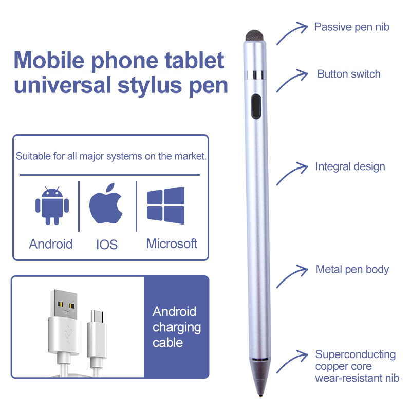 Touch Bleistift Für Handy Zubehör Stylus Für android Universal Kapazitiven Bleistift Stylus Stift Für Tablet Stylus Für Xiaomi: Rosa