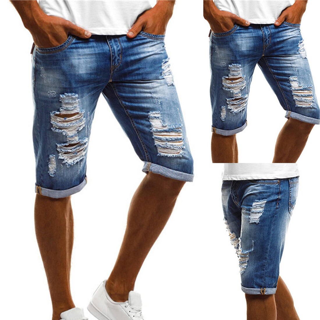 gescheurde jeans mannen