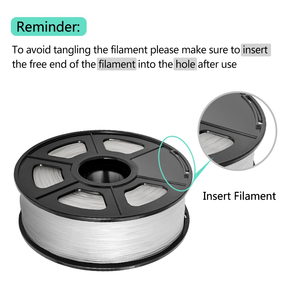 SUNLU-filamento ABS de 1KG y 1,75 MM, bobina de filamento de colores, para impresora 3D reprap, 1,75mm, 1KG por rollo
