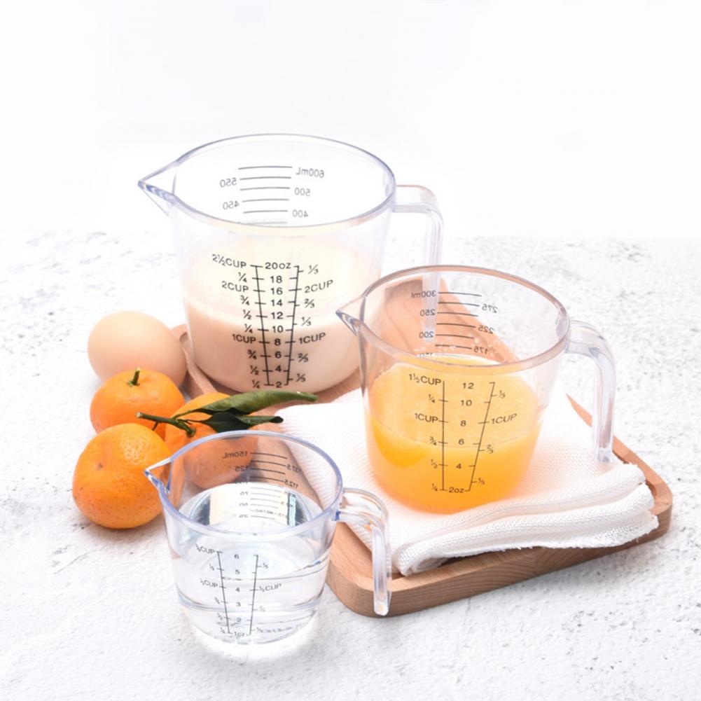 Measuring Jugs Durable Transparent Easy Carry Graduated Measuring Mugs for Home Measuring Mugs Measure Liquid Jugs