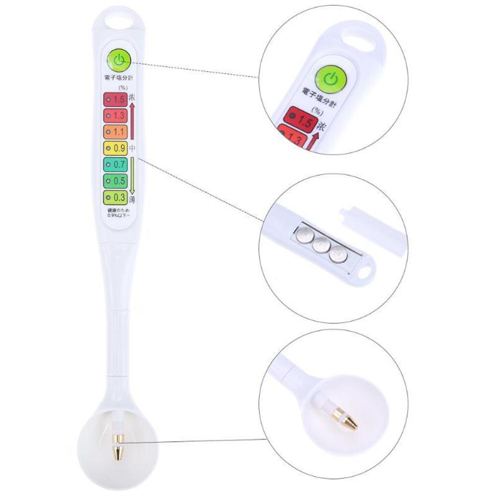 Digital Salinity Salt Concentration Meter LED Light Display Food Soup Salinity Tester Seawater Salt Content Analyzer ALI