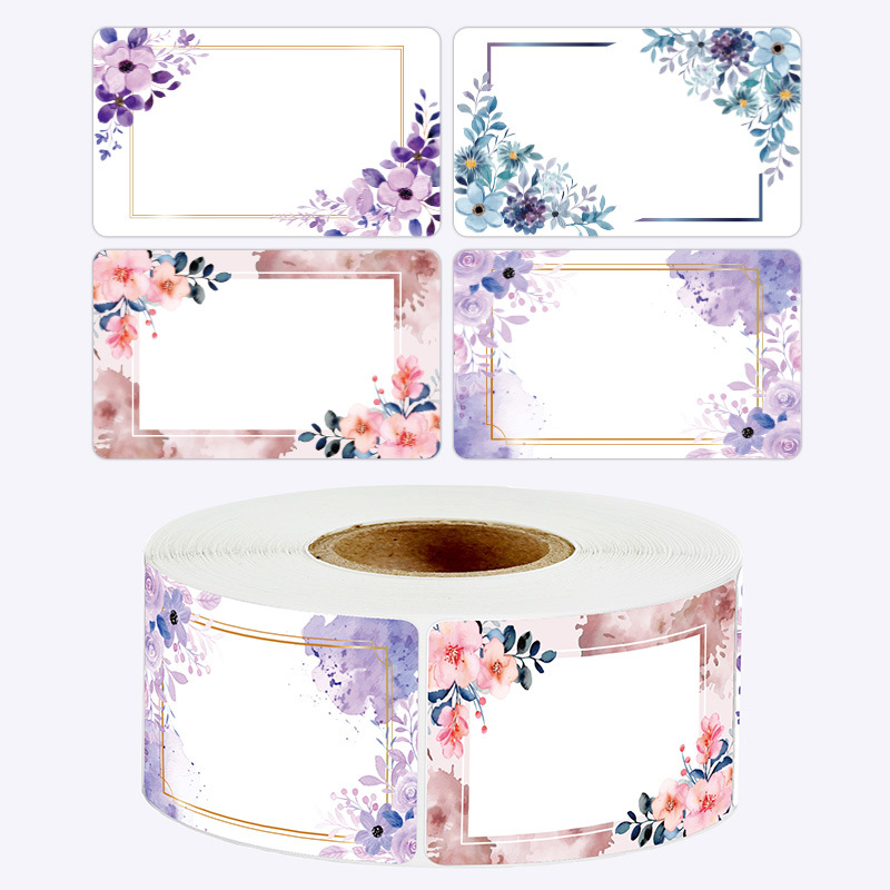 50-250 Stuks Bloemen Naam Etiketten Keuken Lege Handgeschreven Datum Stickers Koelkast Vriezer Voedsel Opslag Kleine Bedrijven 3*5 Cm: Light Grey