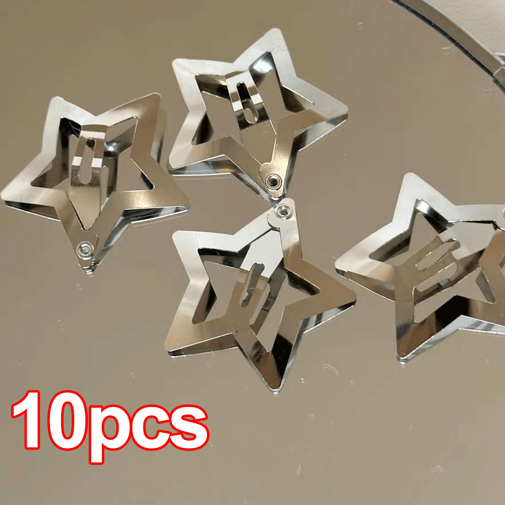 Horquillas plateadas con forma de estrella para mujer, accesorios de joyería para el cabello, 2/100 unidades: Lavanda