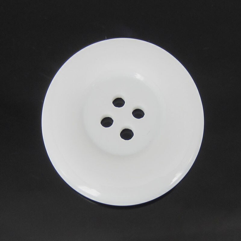 6pcs 1-1/2" 4-Holes resin buttons 38mm round large button for clothing sewing accessory craft scrapbooking: White