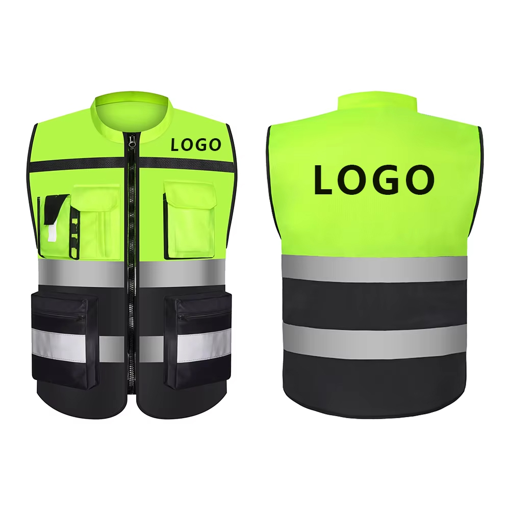 Gilet de sécurité réfléchissant haute visibilité, vêtements de travail réfléchissants pour travailleurs de la Construction et la circulation routière, vêtements de cyclisme pour moto: S / green