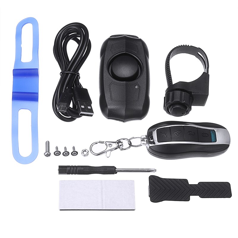 Bike Anti Lost Reminder Anti-theft Alarm Bicycle E-Bike Horn Wireless Remote Control Vibration Alarm Siren Cycling Accessories