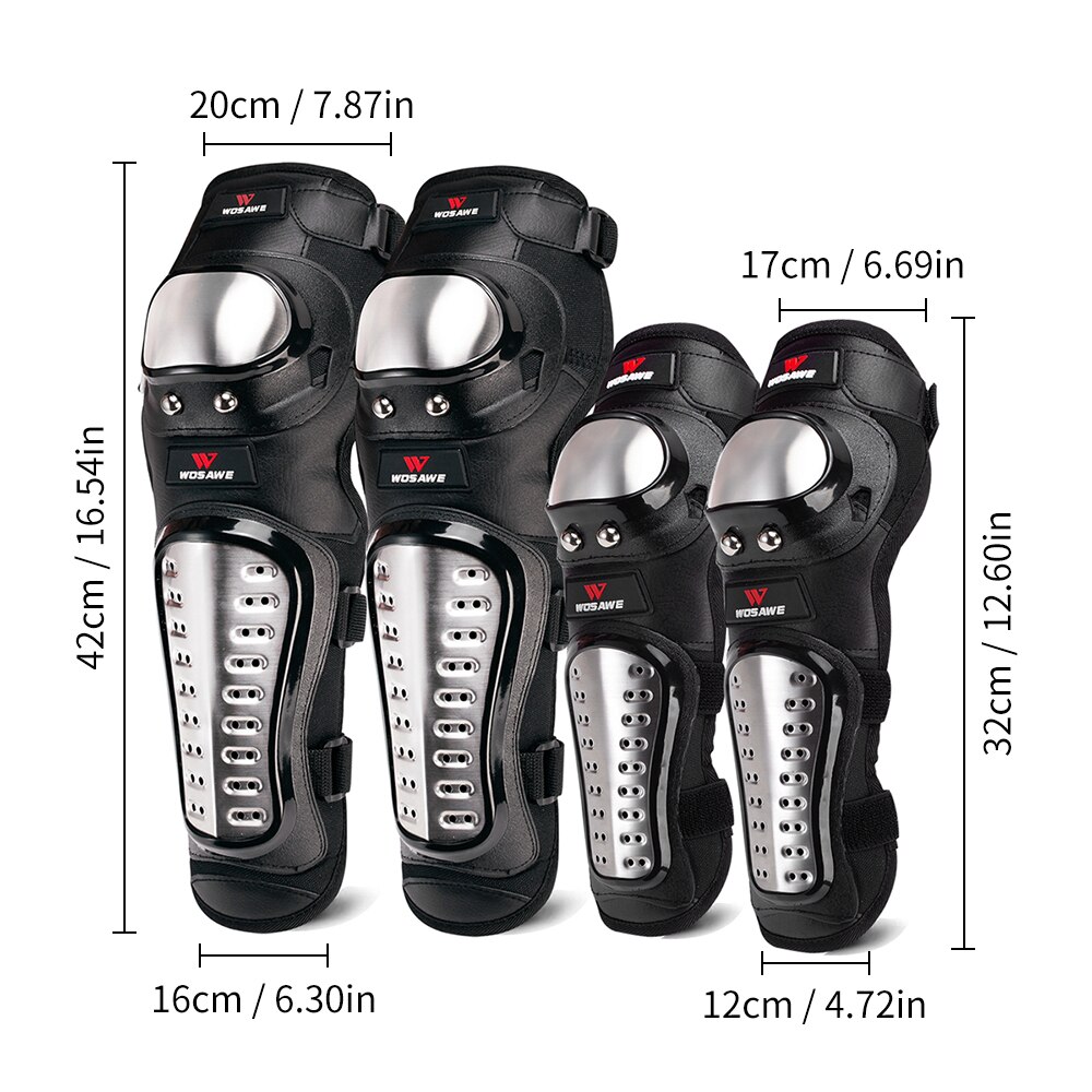 WOSAWE Motorcycle MTB Protective Gear Elbow Protector Armor Downhill Protective Gear Guards Motocross Snowboard Knee Protection