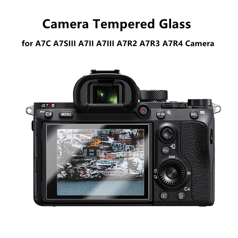 2 pçs câmera original 9h câmera de vidro temperado protetor de tela lcd para sony a7c a7siii a7ii a7iii a7r2 a7r3 a7r4 câmera