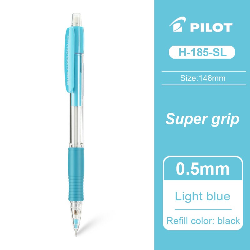 3 stykker japan Pilot h -185- sl flerfarget mekanisk blyant 0.5 mm kontor- og skolepapirer skrivemateriell: Lyse blå
