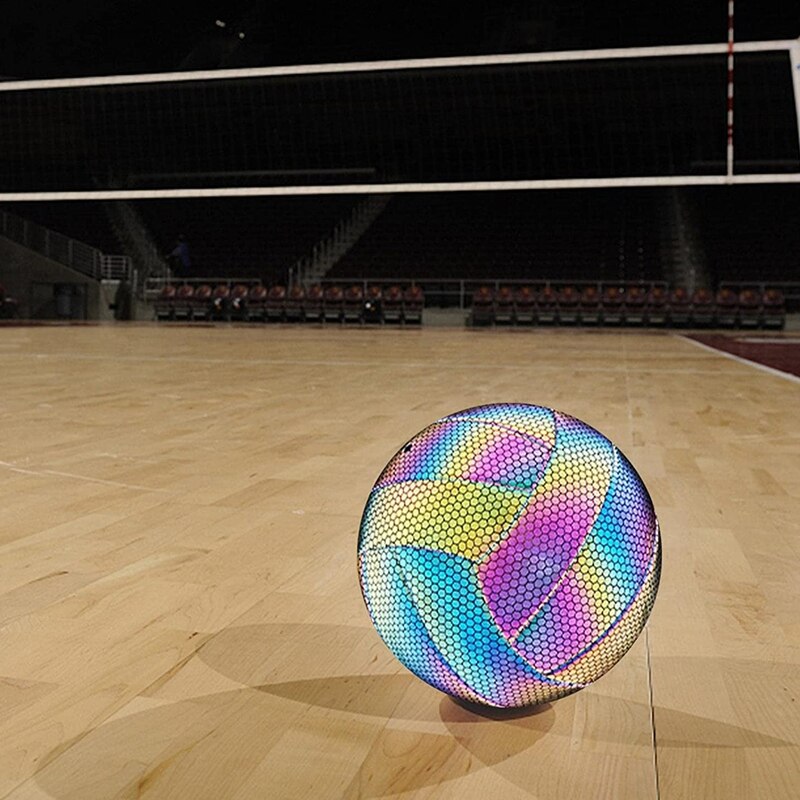 Reflektierender volleyball für den außenbereich, holografisch leuchtender volleyball, beleuchtetes volleyballspiel bei nacht für kinder und erwachsene