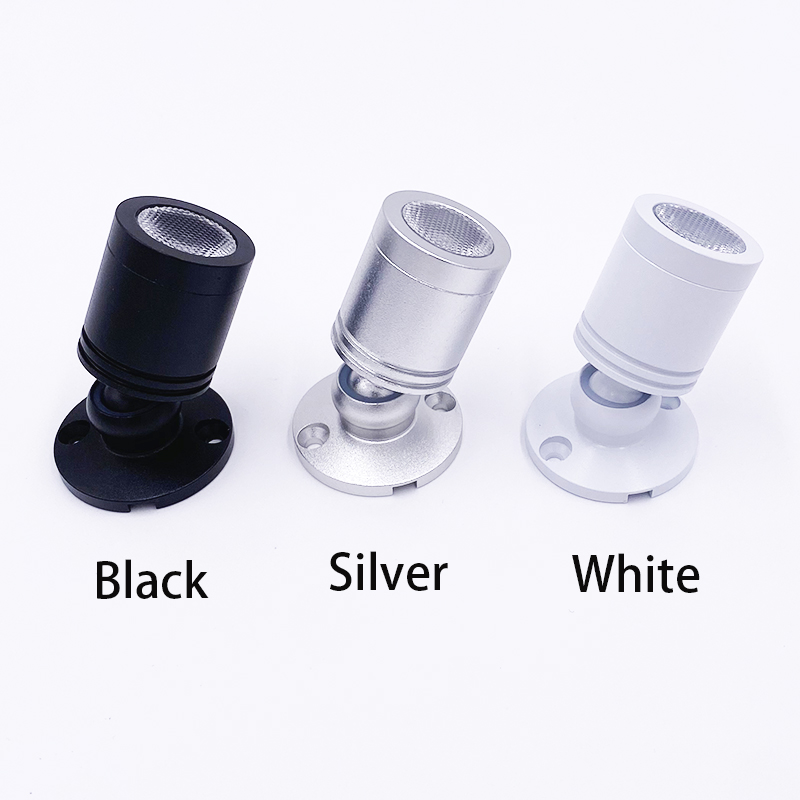 USB 5V RGB Dimbare Mini LED Spotlight Open Kast Showcase Teller Sieraden Licht Draaibare Hoek Plafondspot 3W 1 tot 2