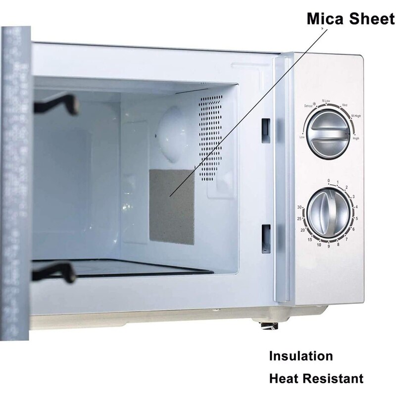 50 Pack placas de Mica láminas tablero de aislamiento térmico para horno microondas Universal pieza de reparación-cortado a tamaño, 5.9X 5,9 pulgadas