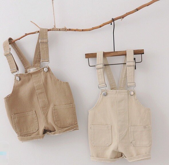 1-5 Jaar Jeans Toevallige Katoenen Peuter Jongens En Grils Terug Riem Broek Kinderen Effen Kleur overalls Broek