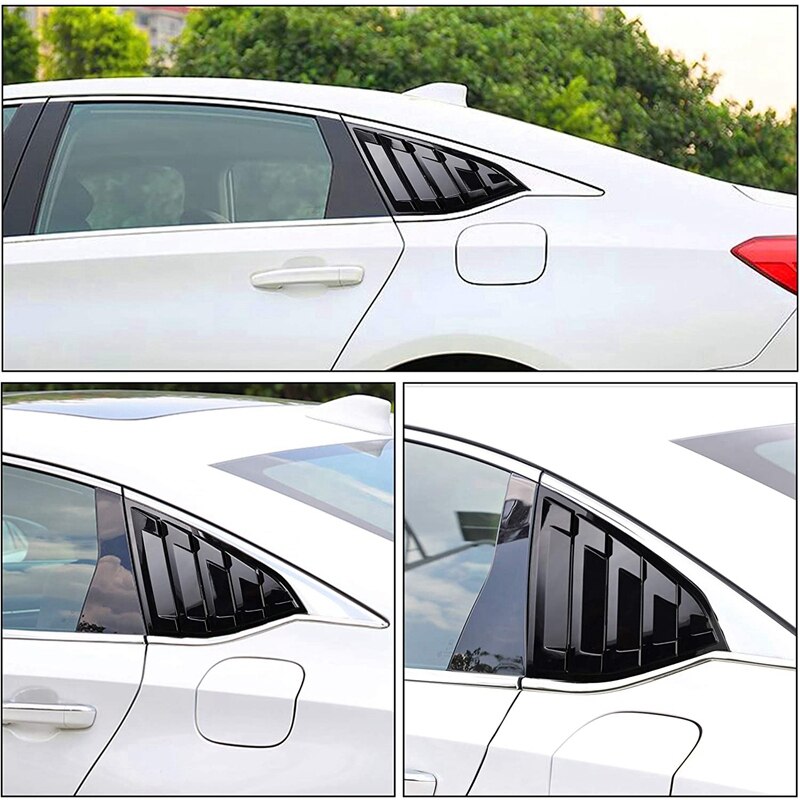 DLOVEG Rear Side Window Louvers Compatible For Honda Accord 2022 2021 2020 2019 2018 Accesories Sport Style Air Vent Cover Compatible For 10th Gen - View #2
