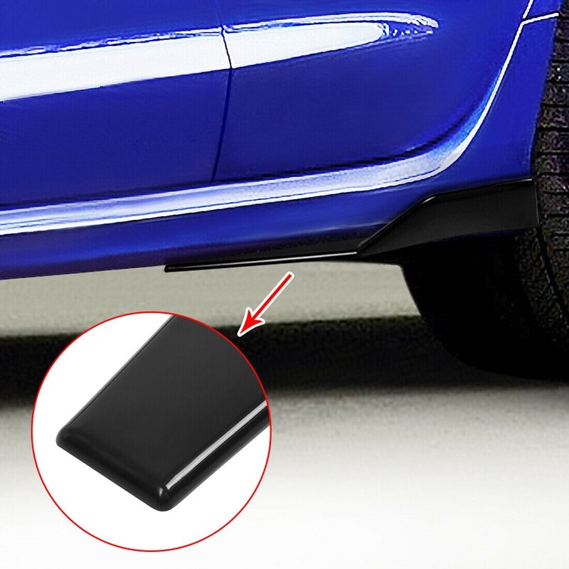 Zijskirts passen op universele voertuigen zwart 450mm exterieur zijlijn onderkant extensies splitter lip auto diffusers (glans zwart)