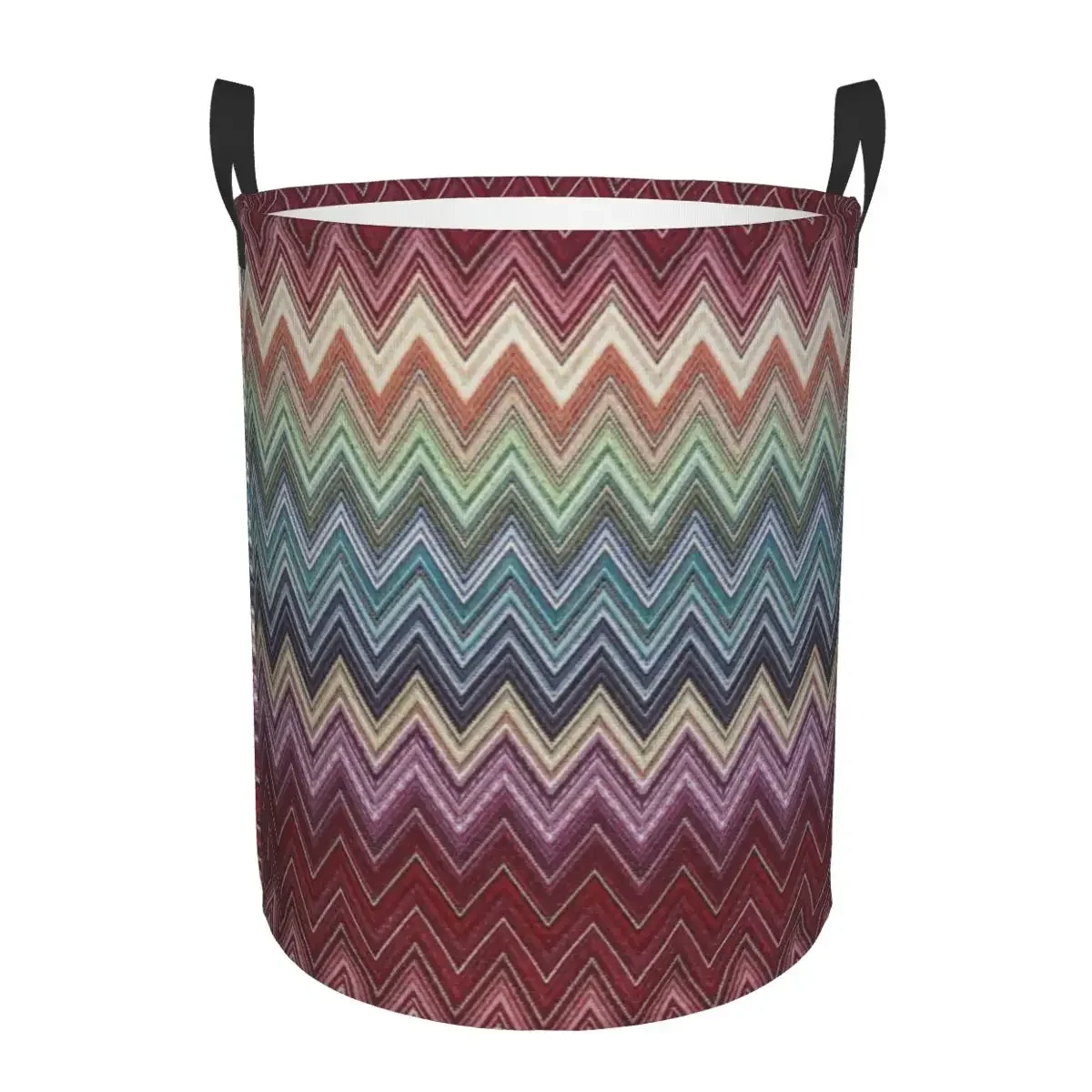 Camouflage Zigzag wasmand Opvouwbare kledingopbergbak met grote capaciteit Boheemse geometrische babymand: XL / Clear