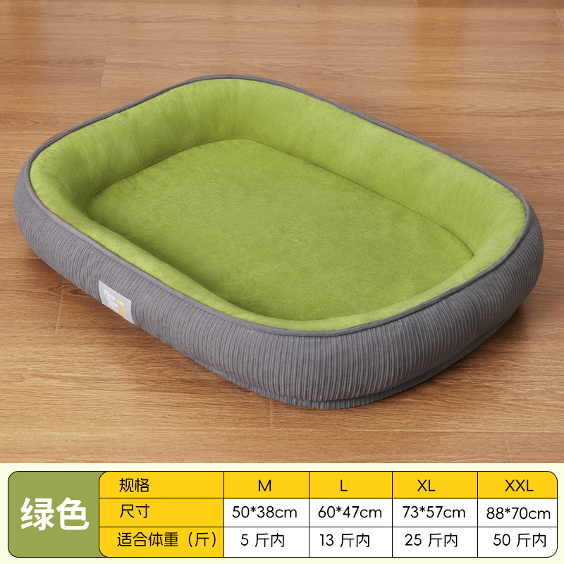 Cama para gatos y perros, colchoneta para perros, colchoneta extraíble y lavable, sofá para perros pequeños y medianos, cama para gatos: L / green