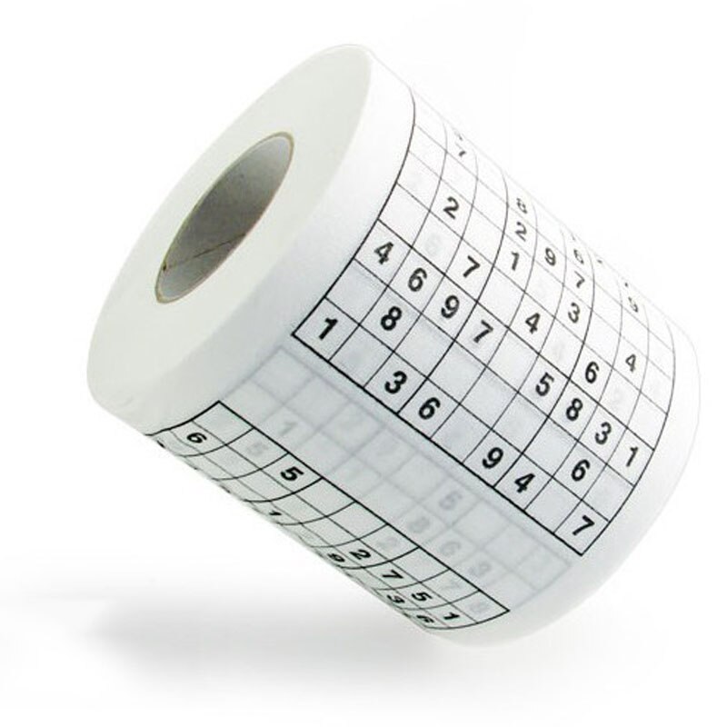 Papel tisú duradero Sudoku Su papel higiénico impreso rollo puzle juego papel higiénico rollos de 2 capas