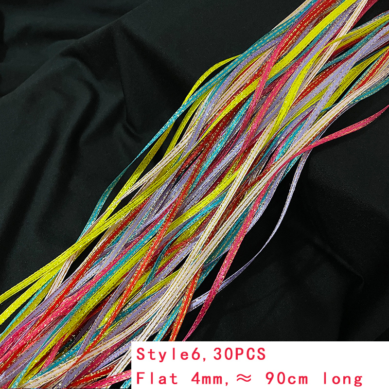 4-30 Uds 90CM gradiente colorido lazo de cuerda para el cabello mujeres sucio trenza cuerda para el cabello Hip Hop diadema niños cinta estilo trenzador: Oro